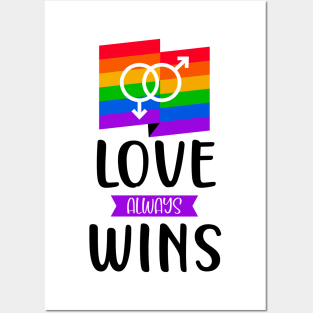 Gay Pride Statement Love Wins LGBT Saying Love Posters and Art